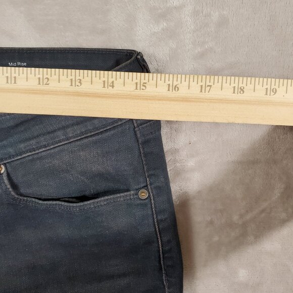 Levi's Jeans Womens mid rise skinny dark wash 'dirty' wash L32 - Picture 8 of 16